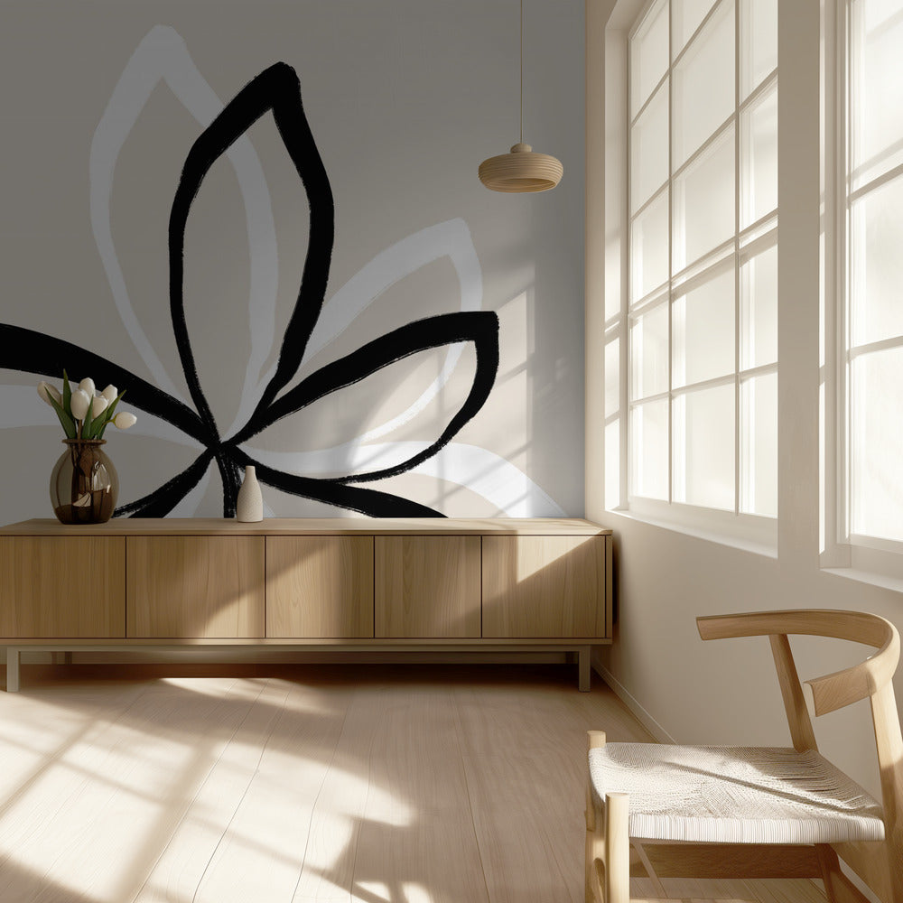 Abstracte bloemen | Behang