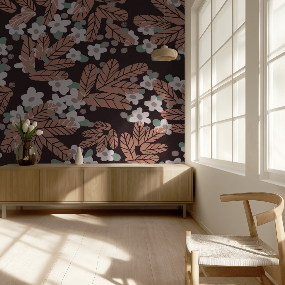 Herfstbloesempatroon | Behang