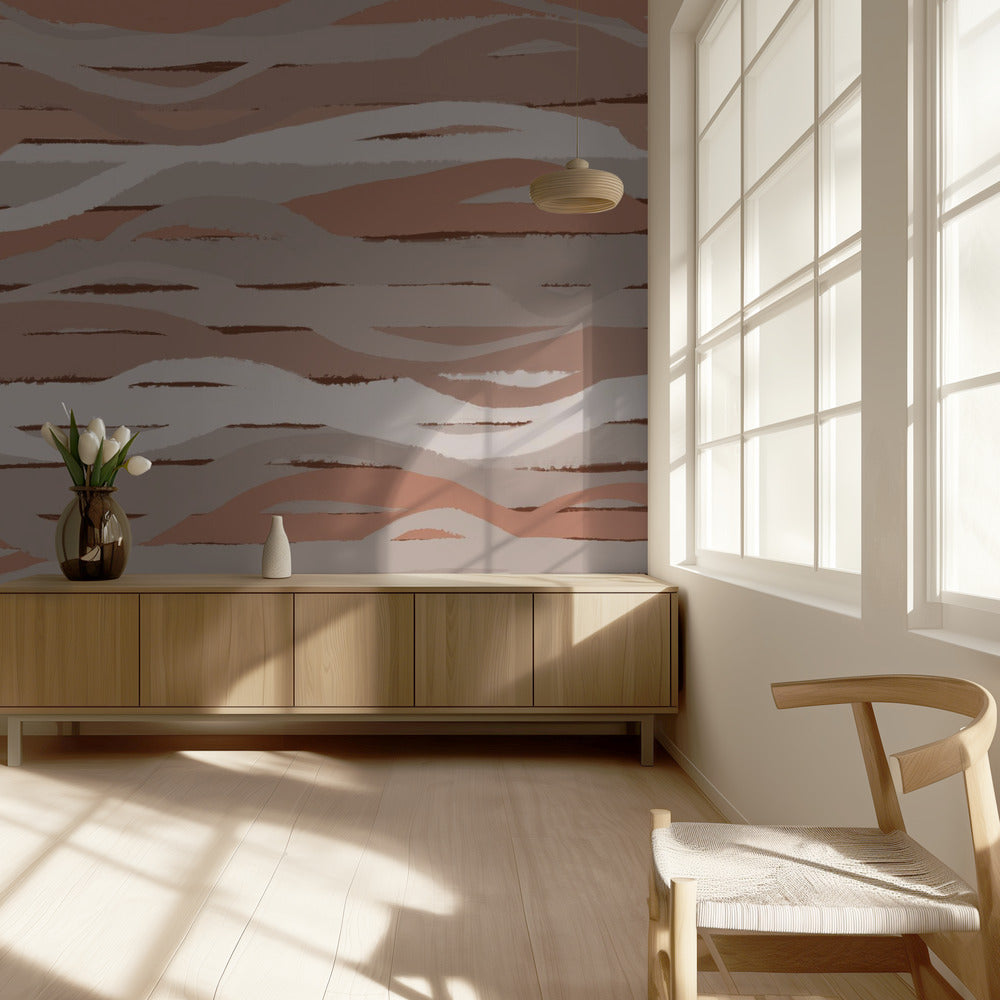 Aardse golven | Behang