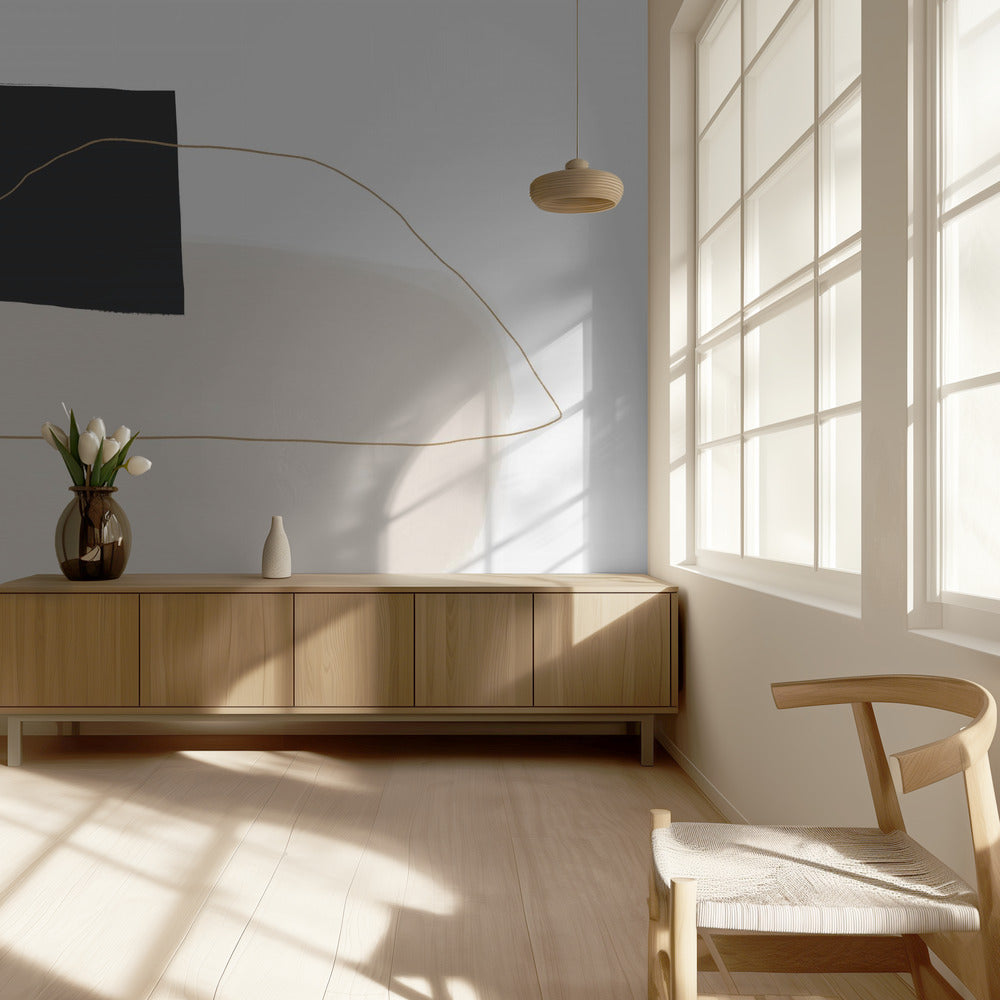 Geometrische vormen en gedempte tinten | Behang