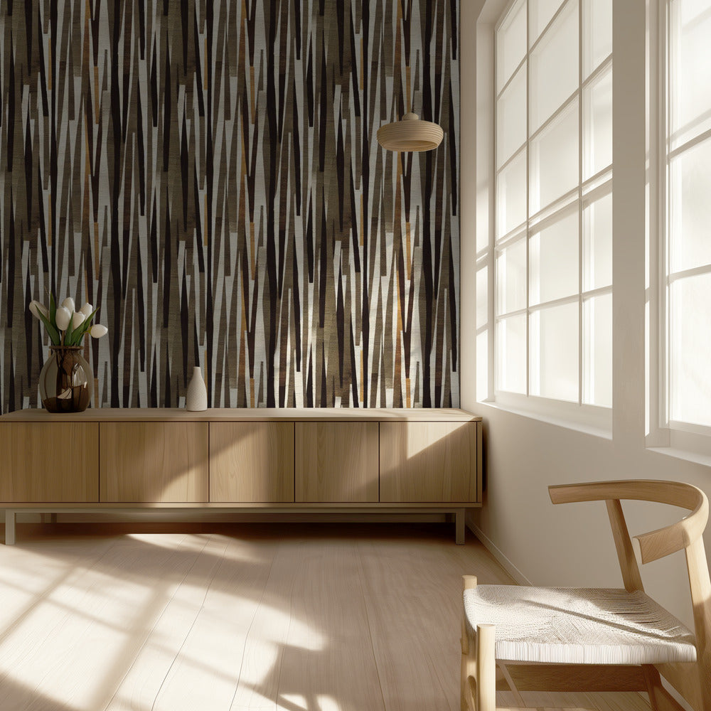 Symmetrische strepen | Behang