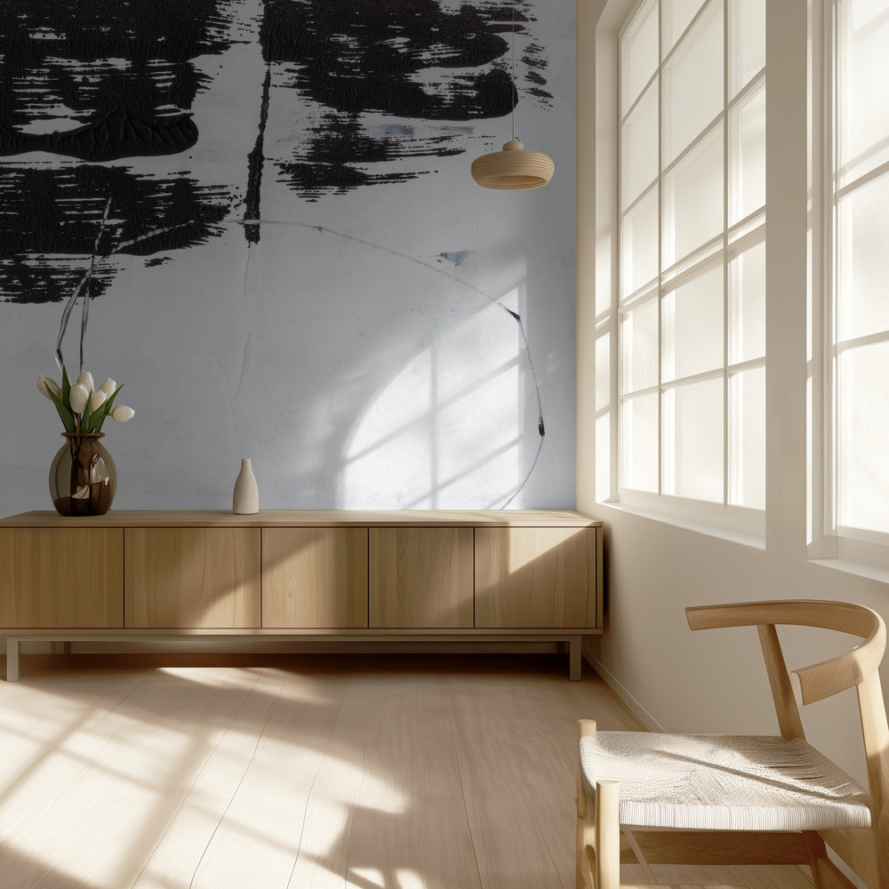 Monochrome fluisteringen | Behang