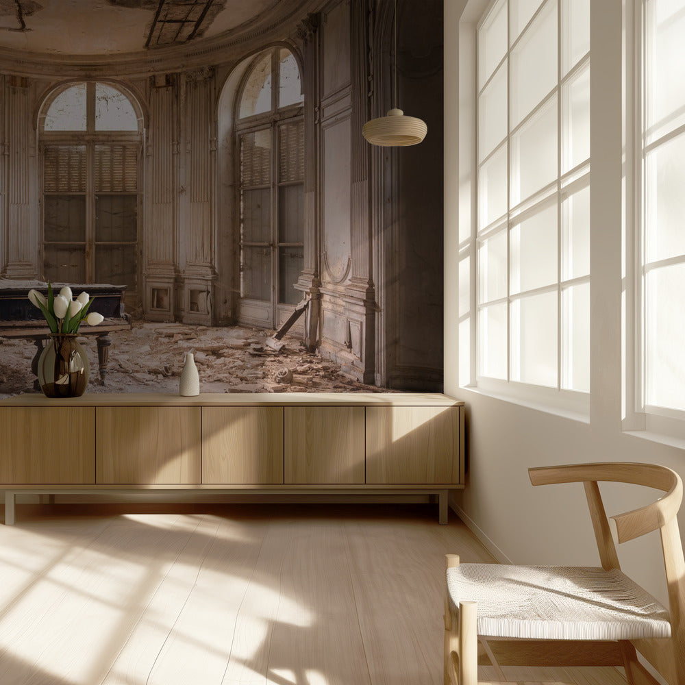Piano in verval | Behang
