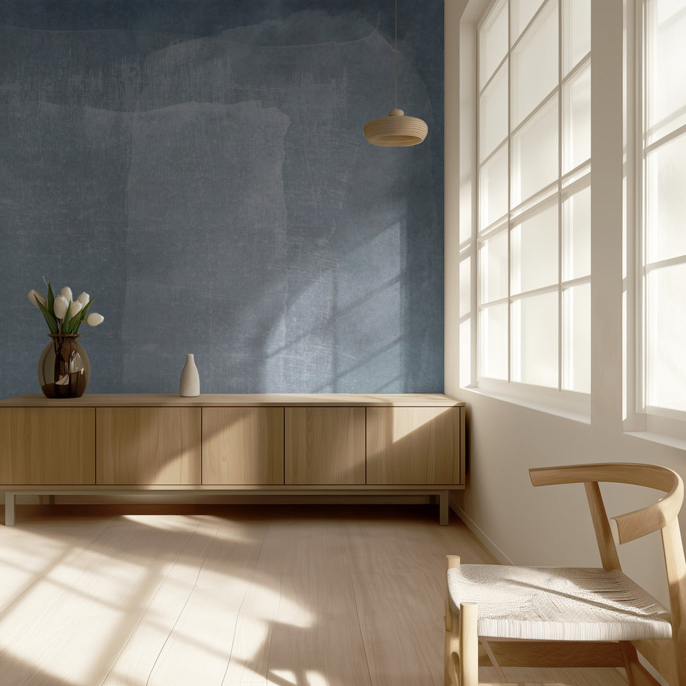 Minimalistisch Abstract Blauw 01 | Behang
