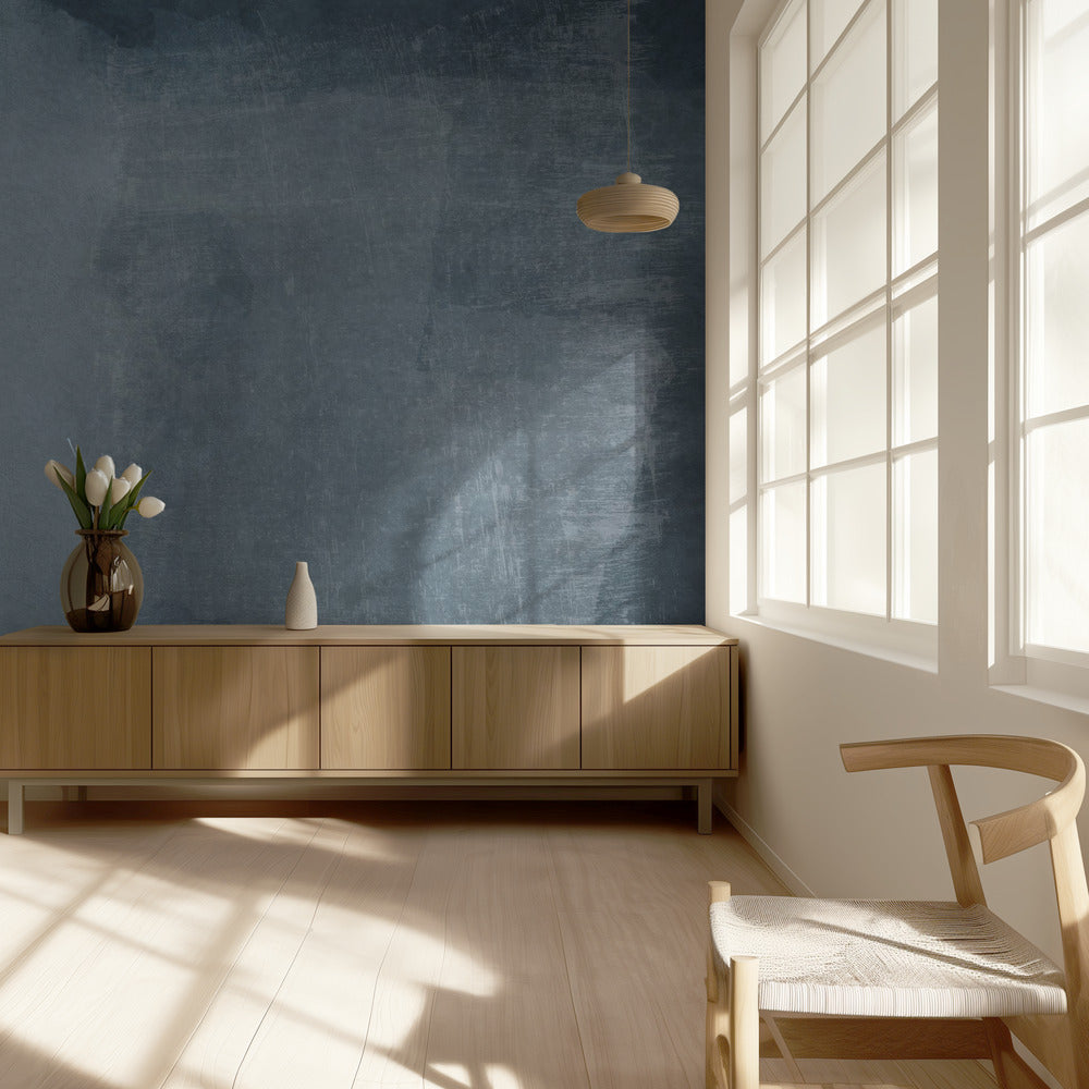 Minimalistisch Abstract Blauw 02 | Behang