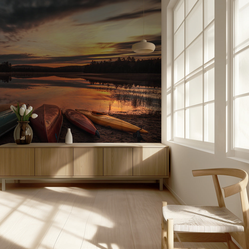 Zonsopgang op het meer | Achtergrond
