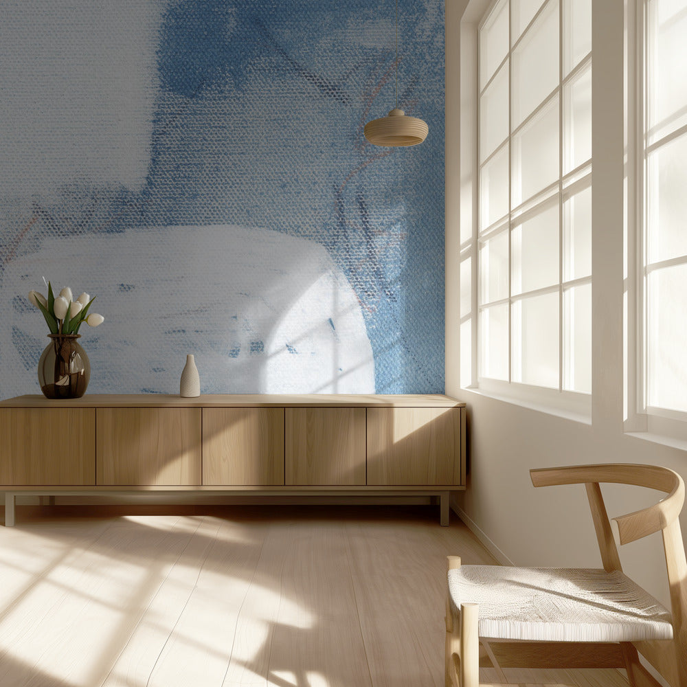 Fluisteringen in Blauw | Behang