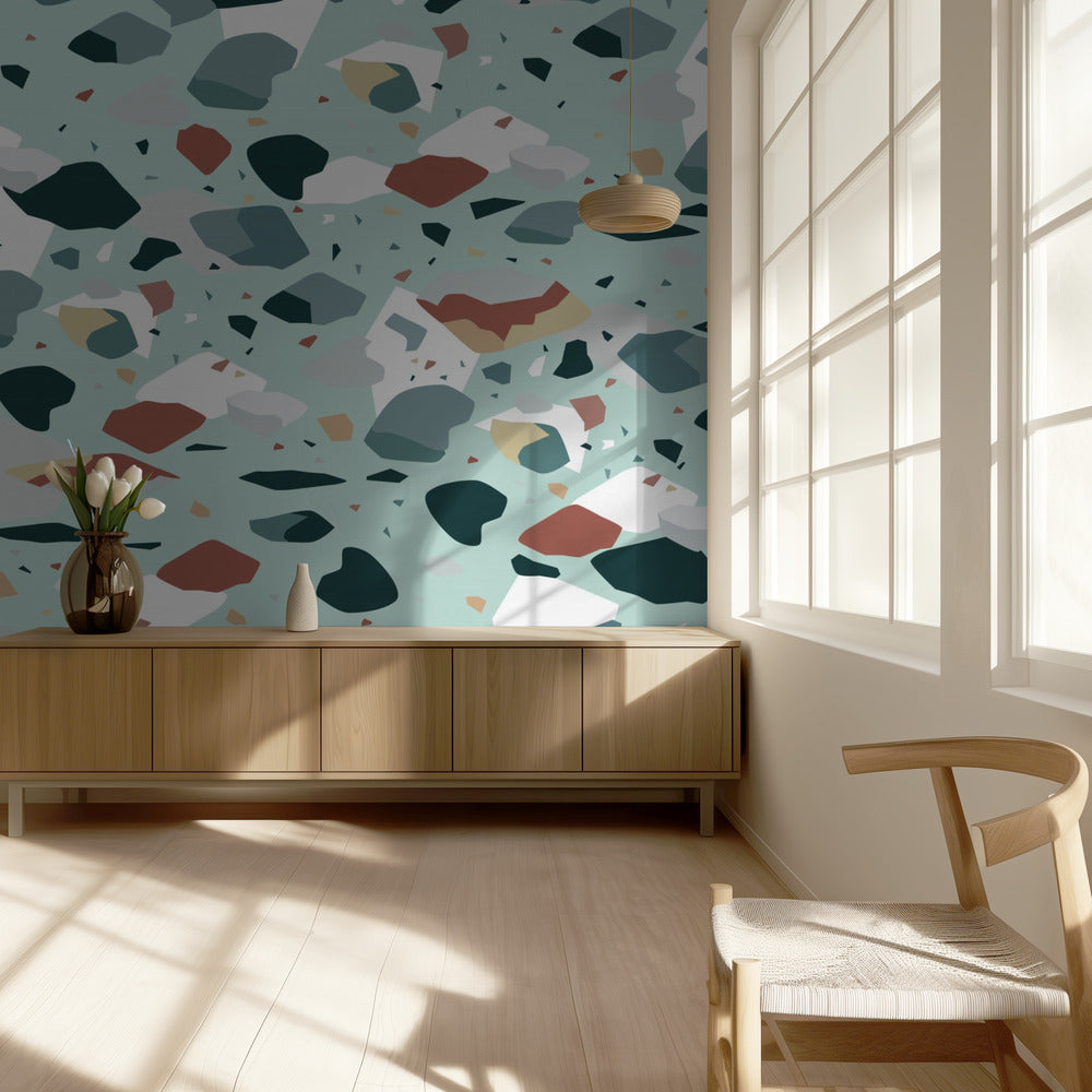 Terrazzo_Green | Wallpaper