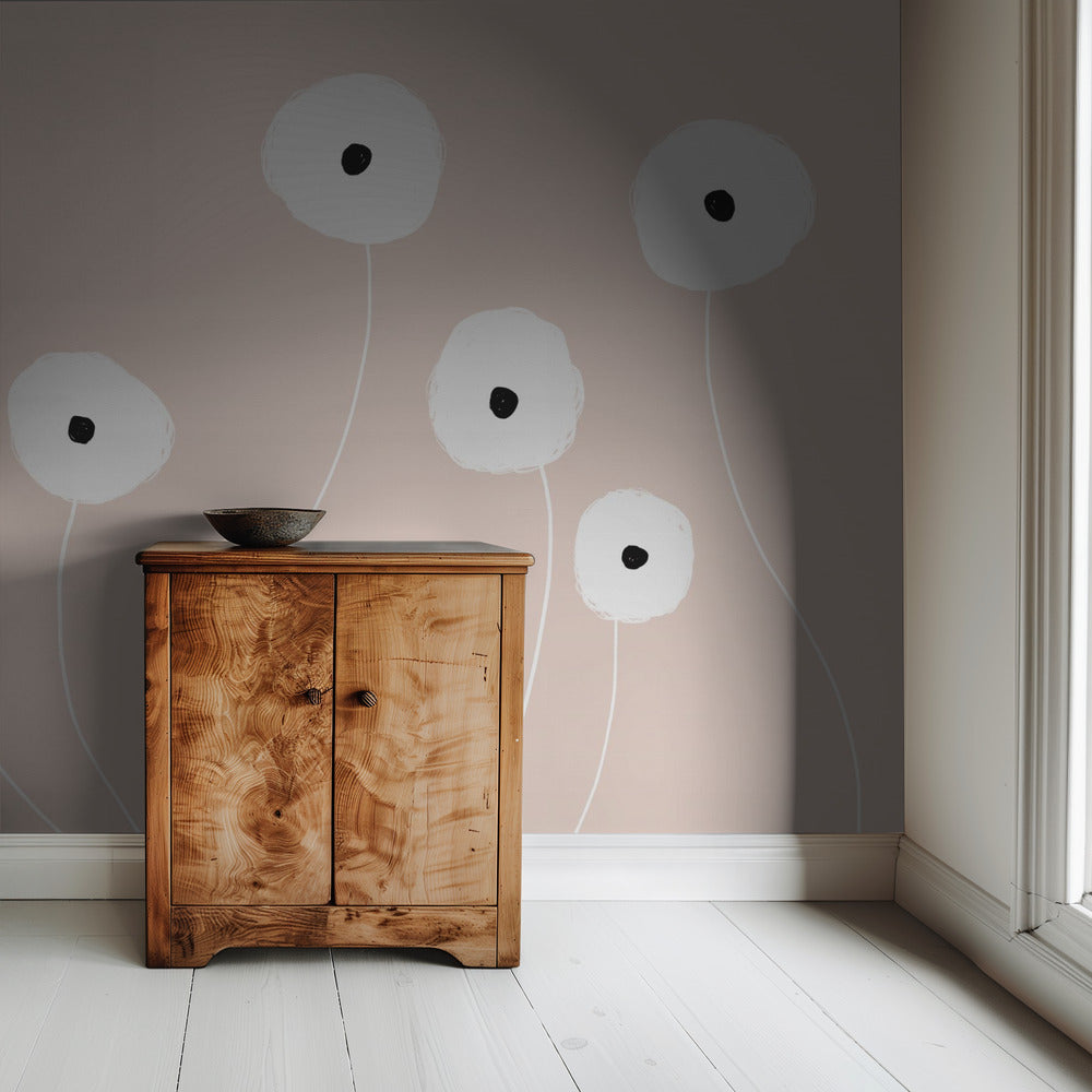 Scandinavische bloemen | Behang