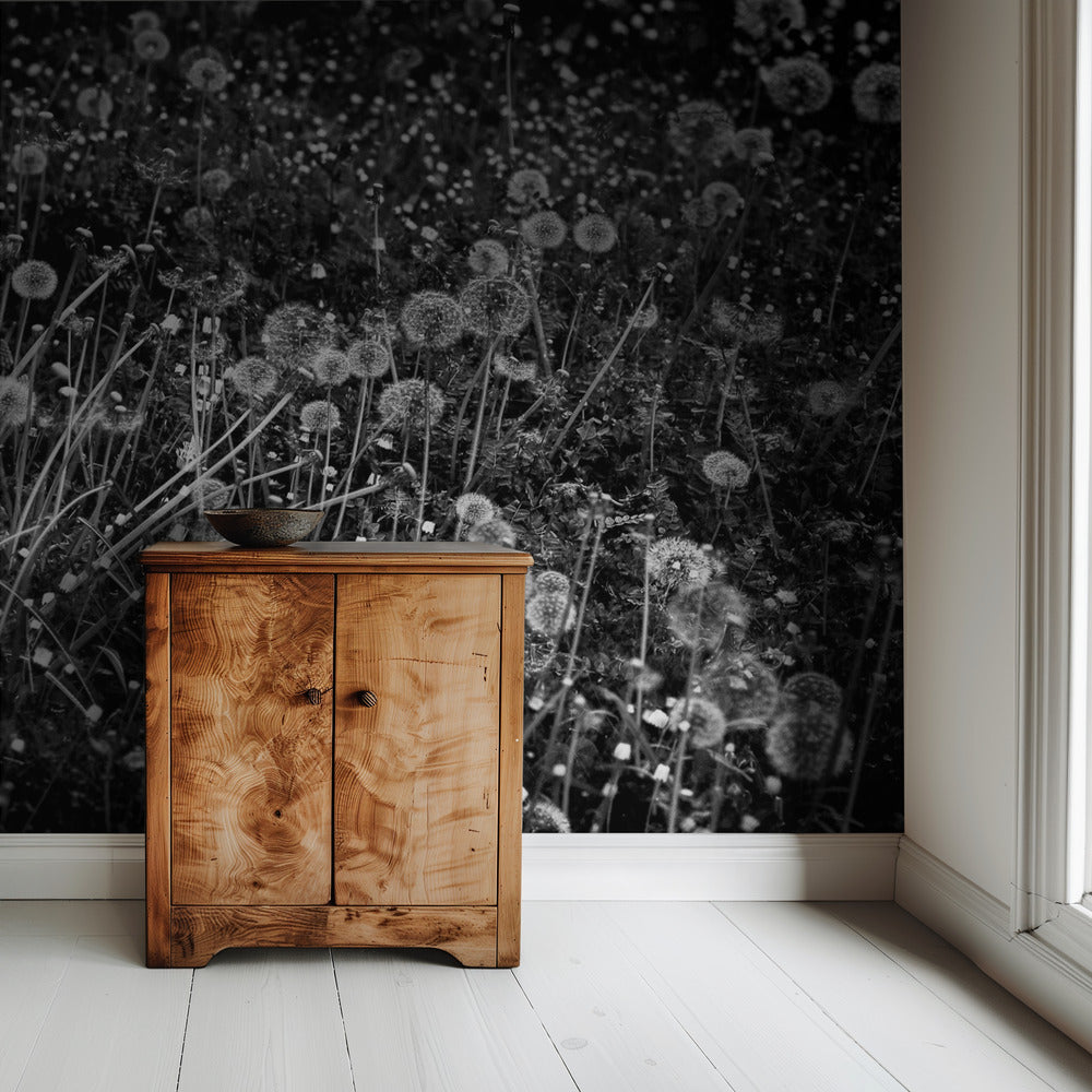 Het paardenbloemenveld | Behang