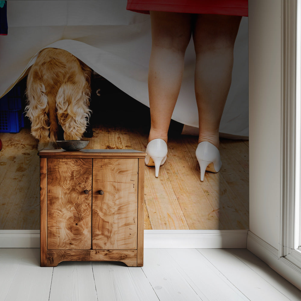 Dames aan de buffet tafel... | Wallpaper
