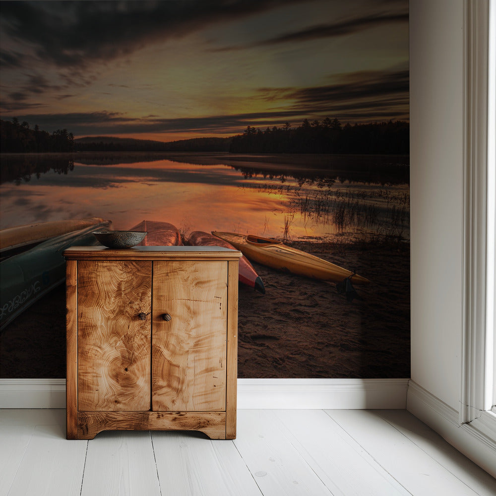 Zonsopgang op het meer | Achtergrond