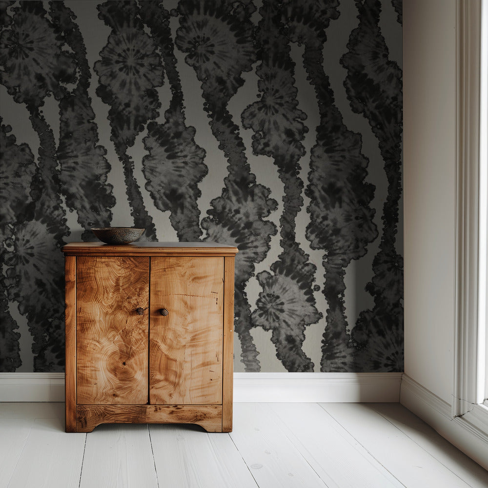 Monochrome bloesems | Behang
