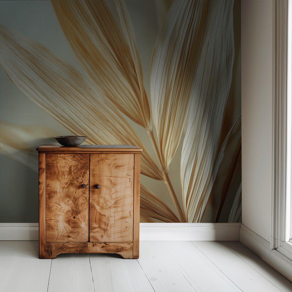 Gouden bladeren harmonie | Behang