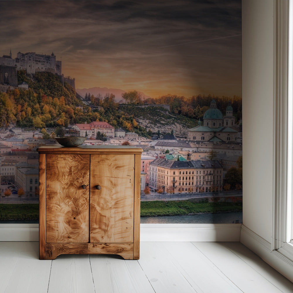 Salzburg in herfstkleuren | Behang
