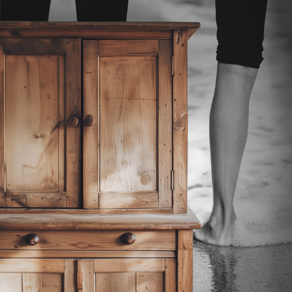 Natte voeten. | Behang