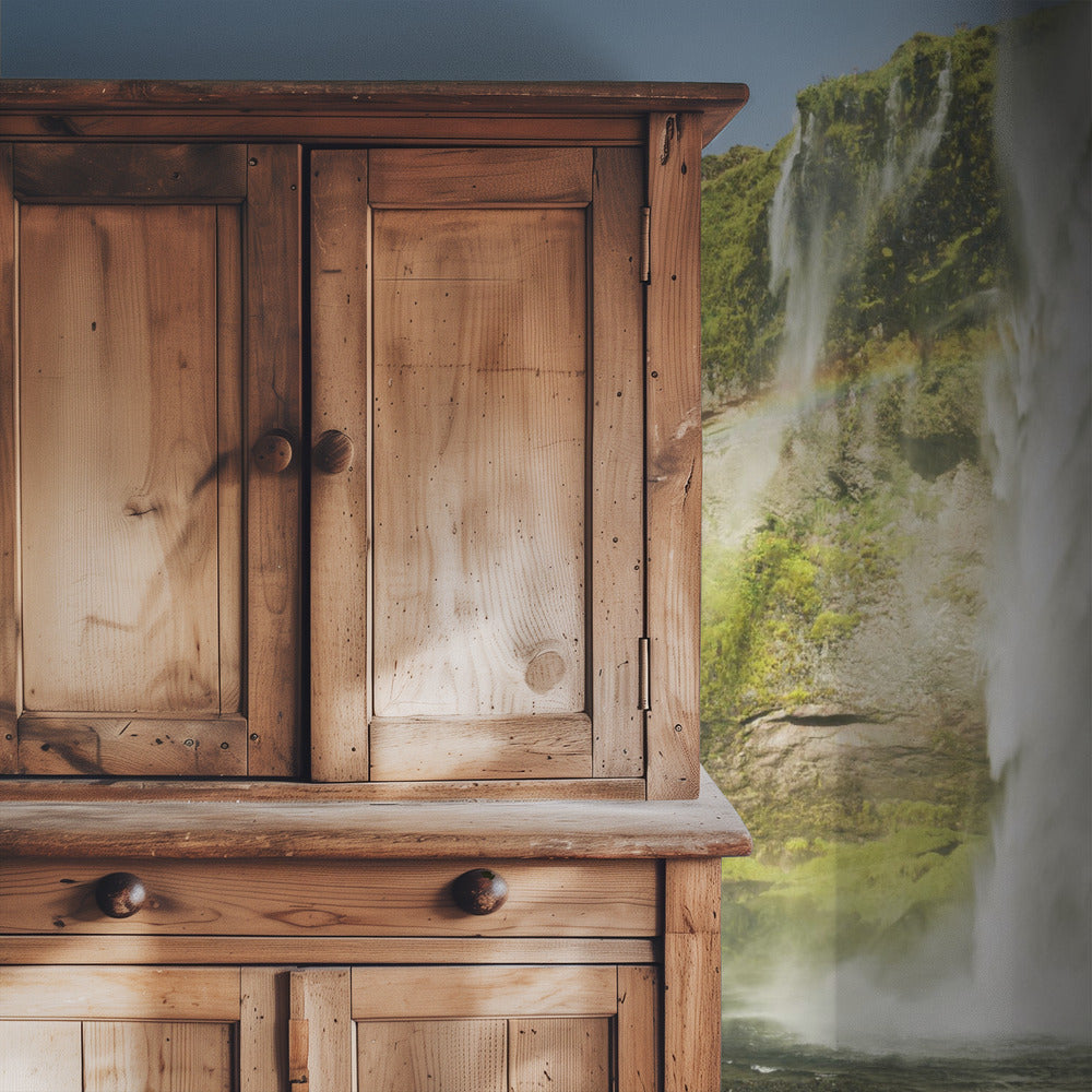 Regenboogwaterval | Behang