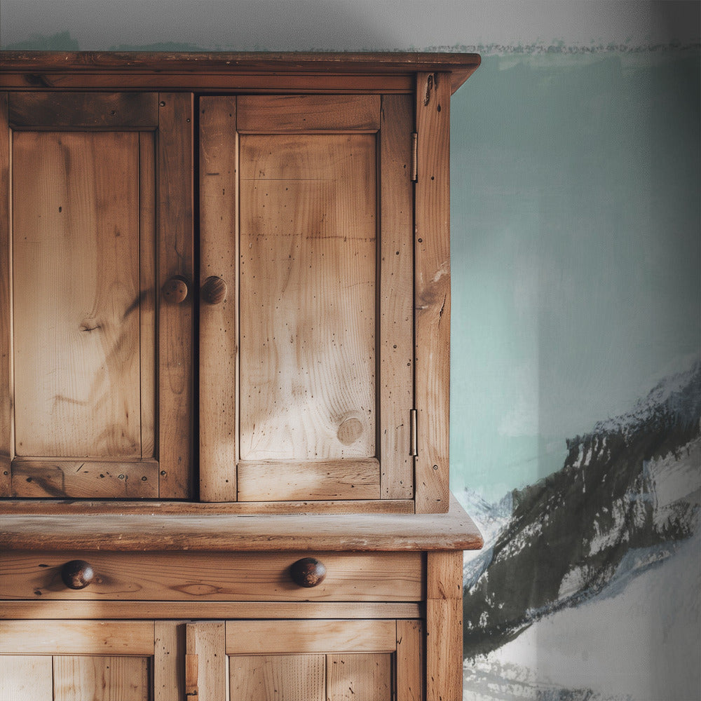 Witte Bergen Print No1 | Behang