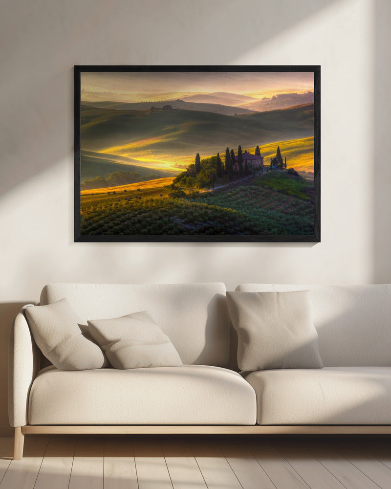 Van groen en goud | Canvas