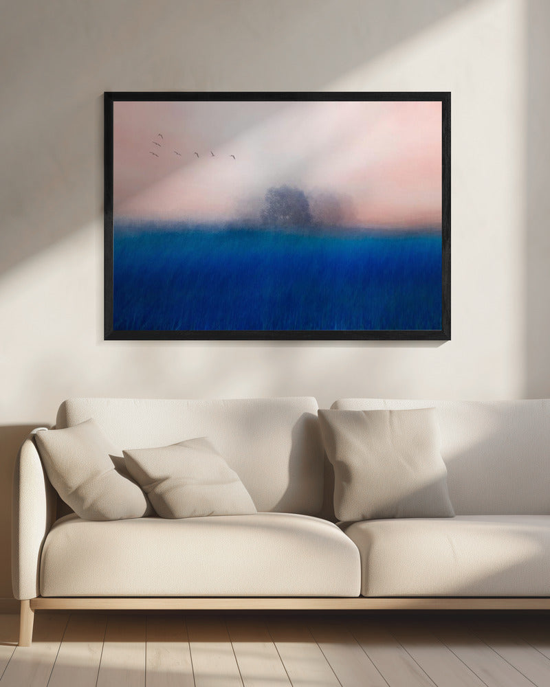De boom op het blauw | Canvas