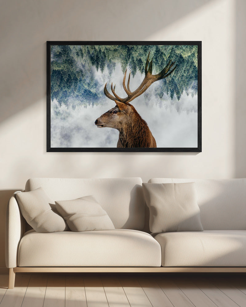 Het hert en het bos | Canvas