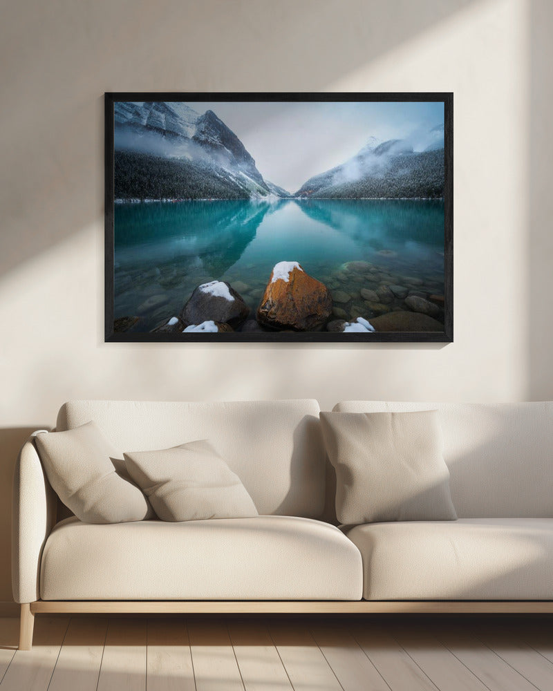 Mistig Lake Louise | Canvas