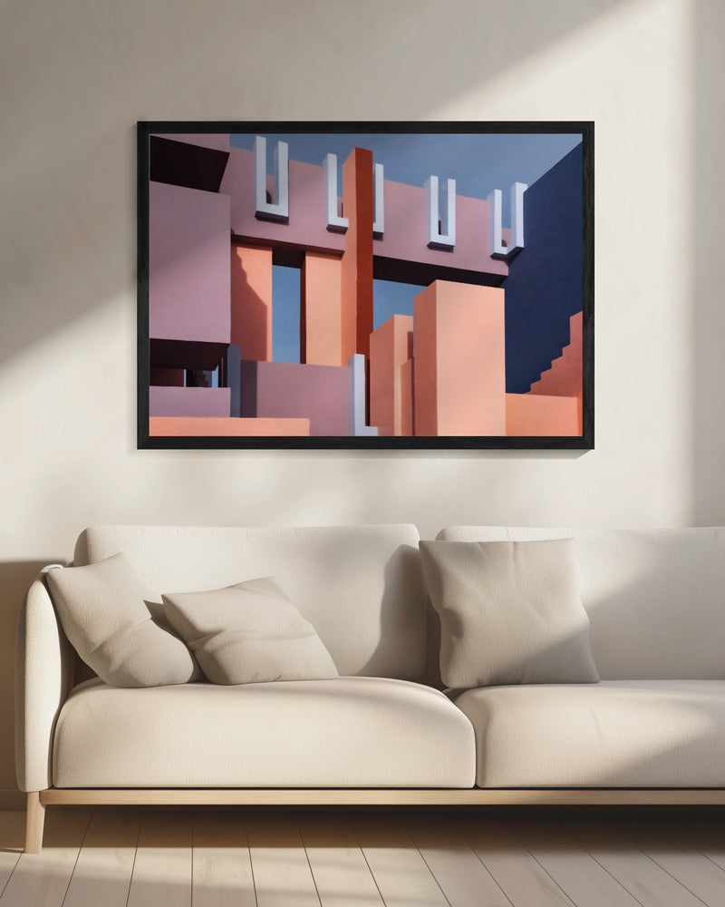 Muurschildering Rood #8 | Canvas