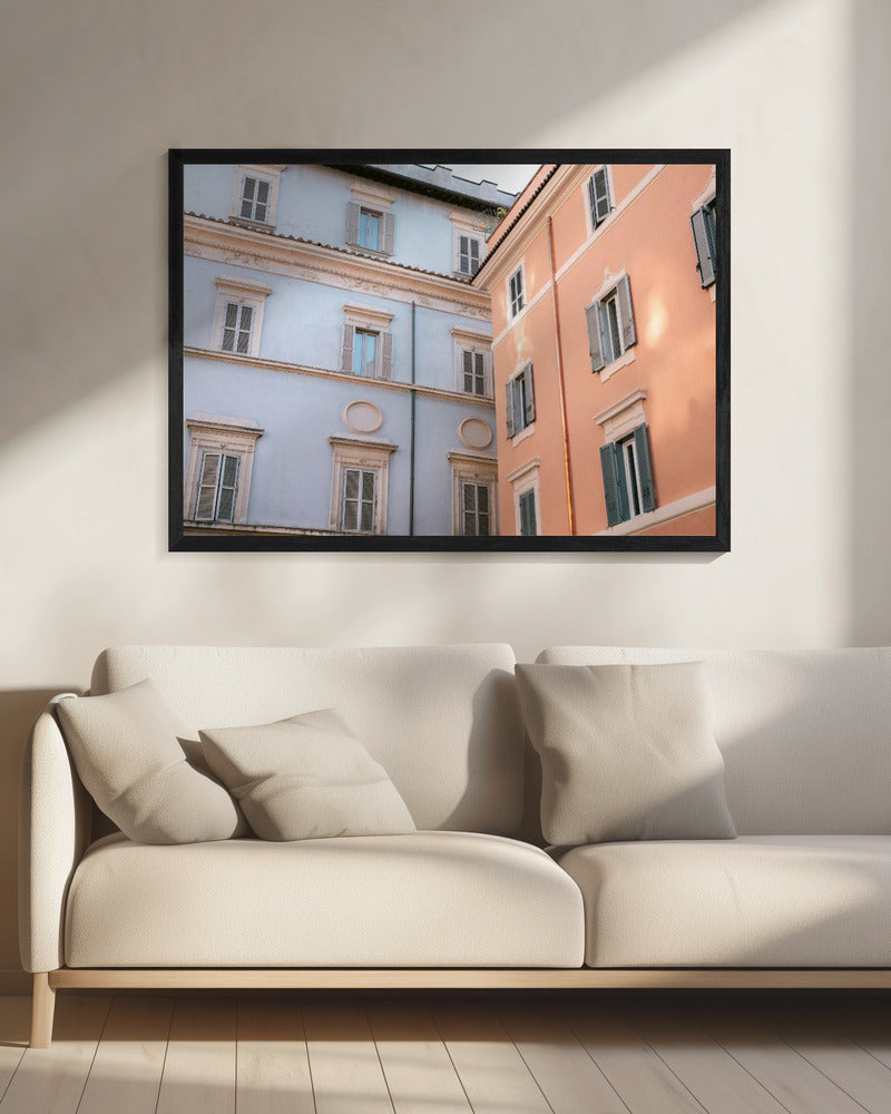 Trastevere in lila en roze | Canvas