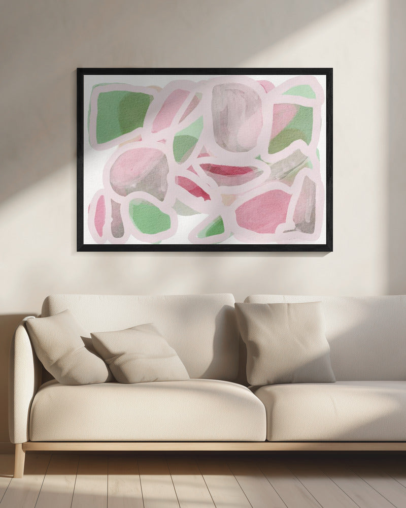 Roze Krabbel | Canvas