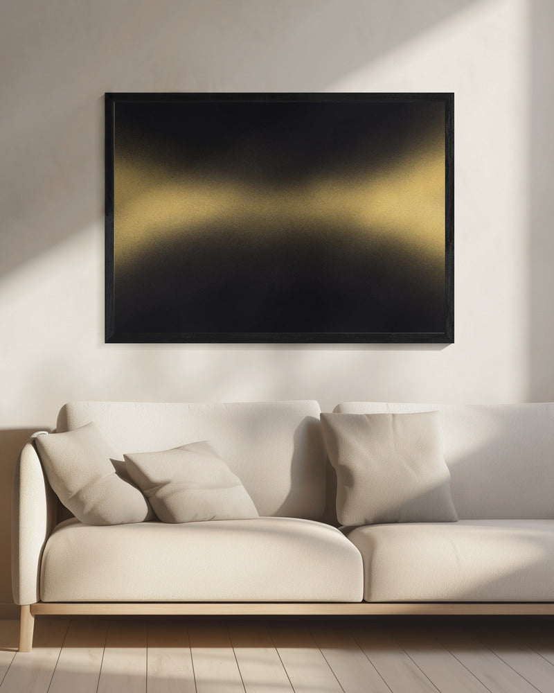 Gouden Horizon Golven | Canvas