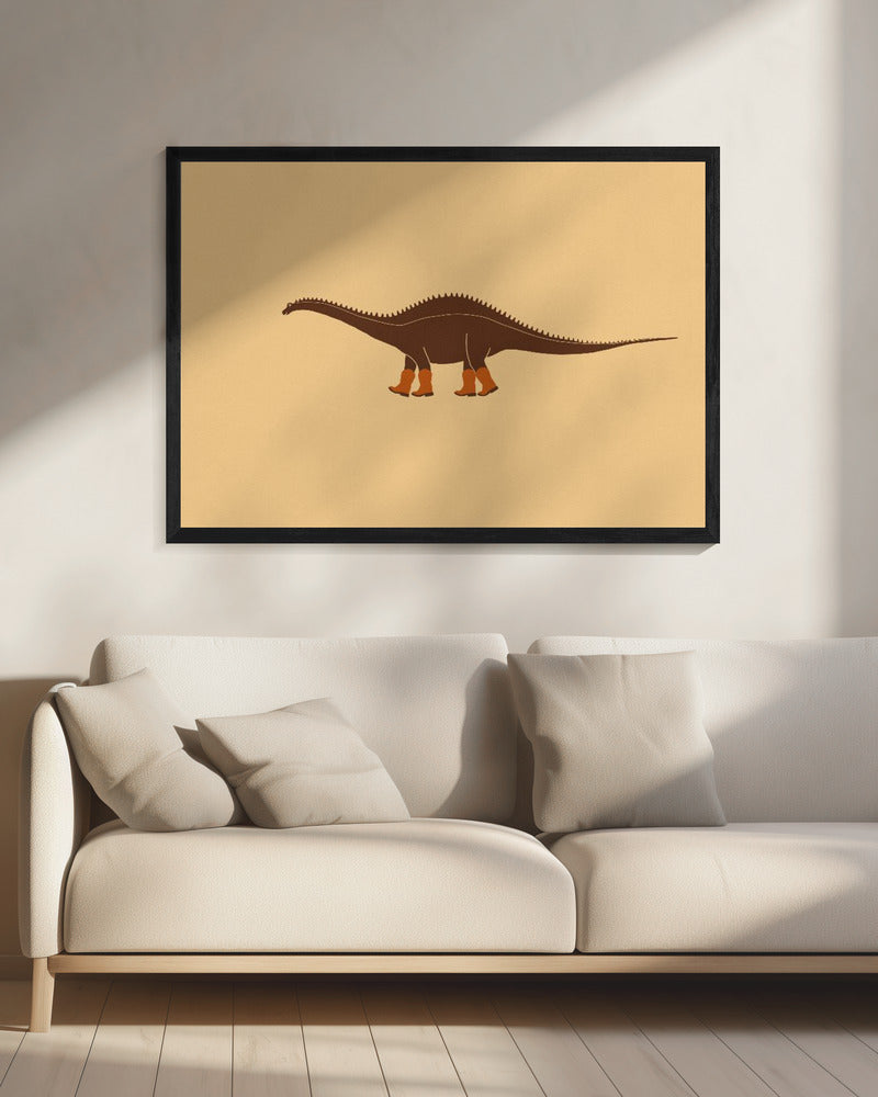 Rebbachisaurus Reba de Cowgirl Dinosaur Textuur | Canvas