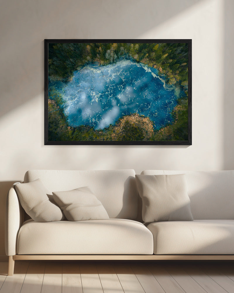 Wolken in de spiegel | Canvas