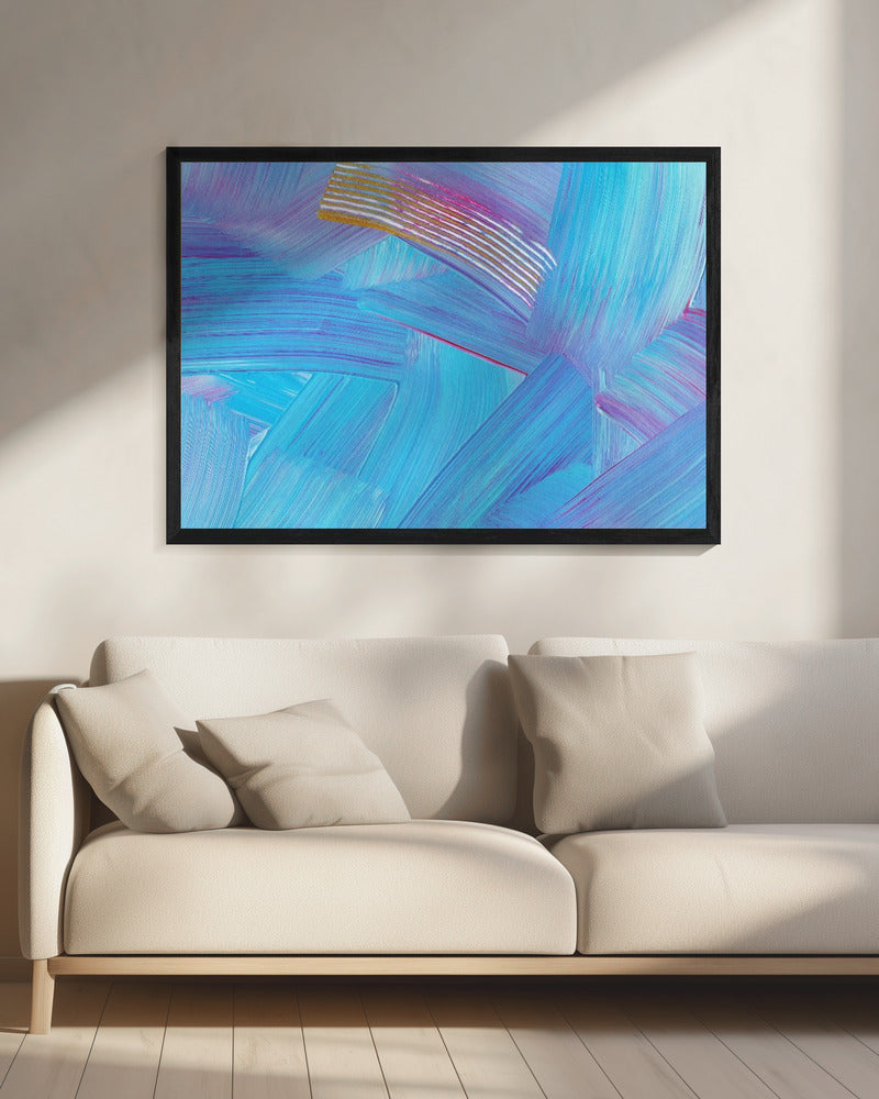 Vibrant Blue Brushstrokes | Canvas