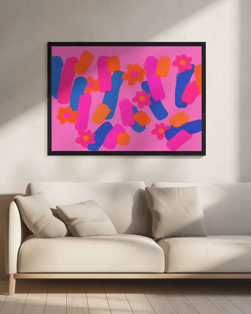 Bloemenpenseeldans | Canvas