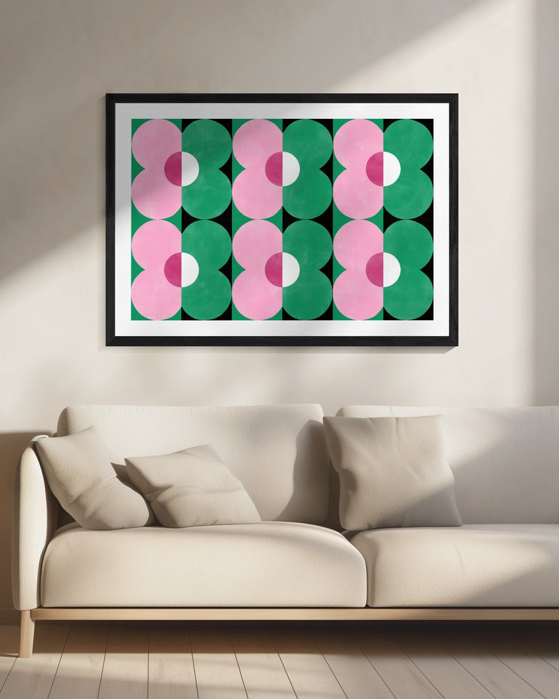 Bloemengeometrievormen | Canvas