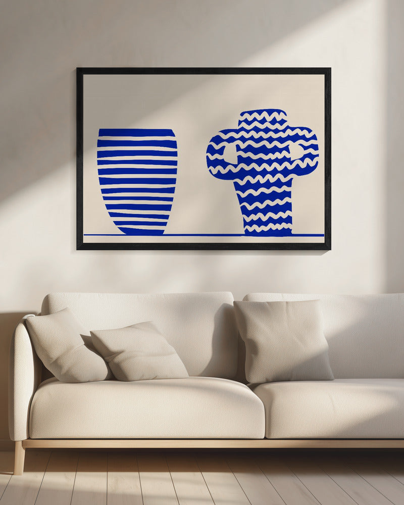 Blauwe vazen | Canvas