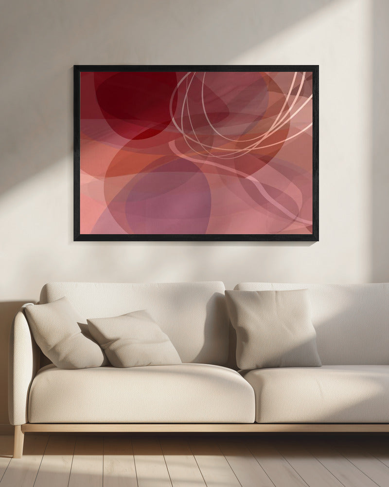 Dusty Rose Vormen 2 | Canvas