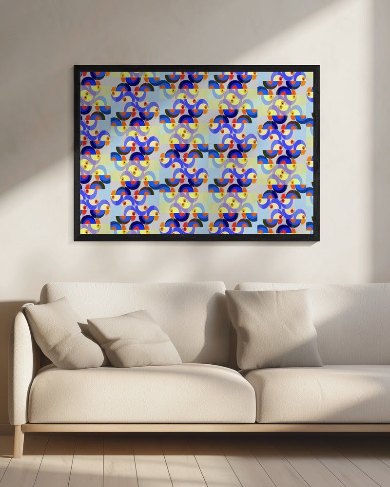 Retro Vogelmix | Canvas