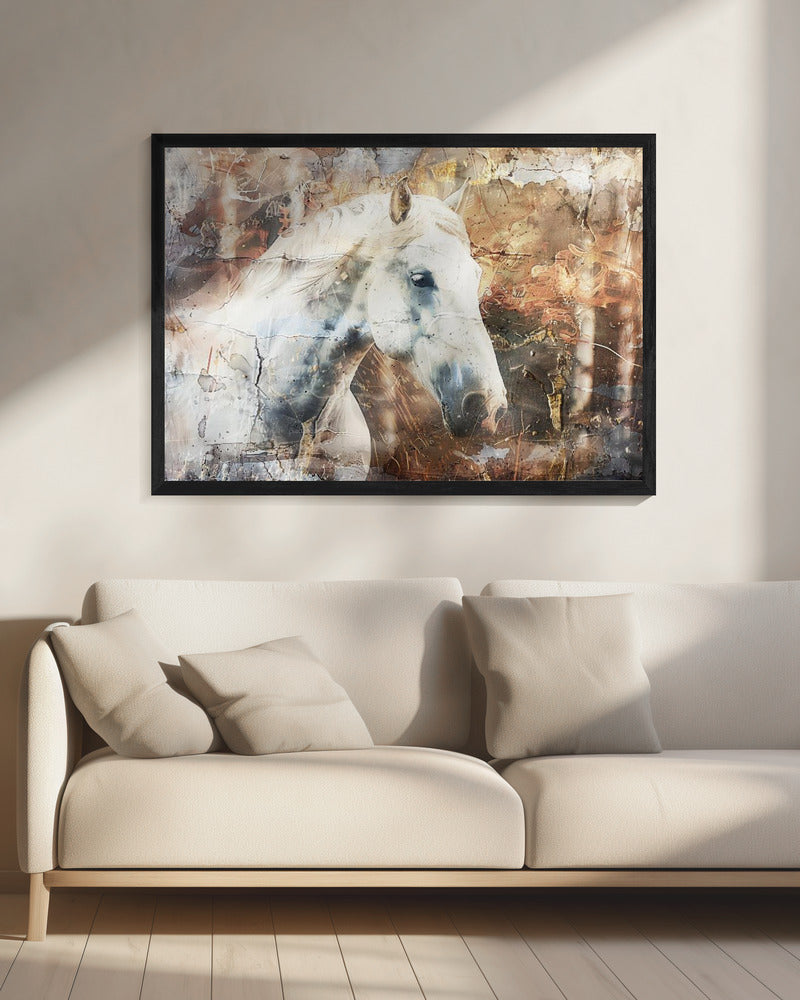Paardendier Vintage Kunstillustratie Wandkunst 05 | Canvas
