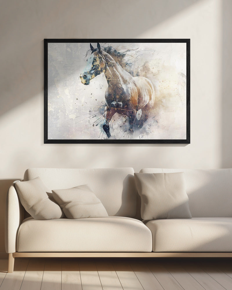Paardendier Vintage Kunstillustratie Muurkunst 09 | Canvas