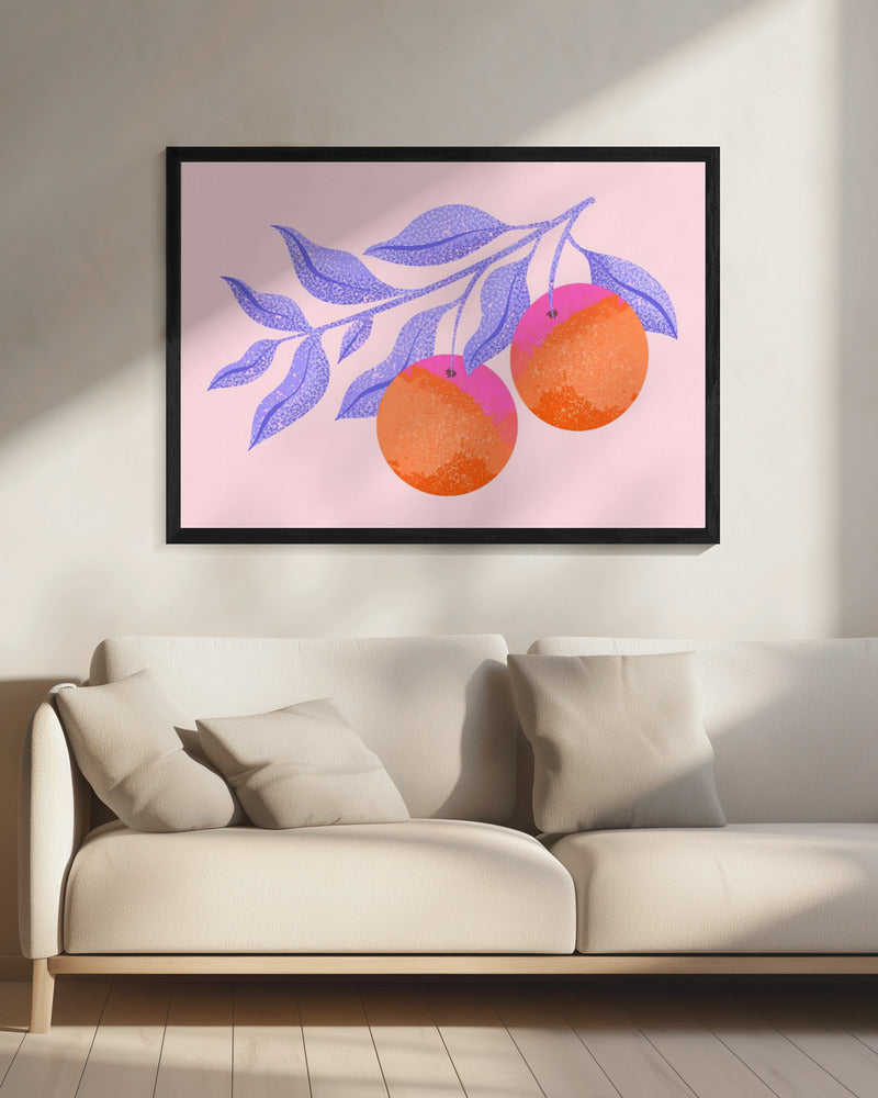 Abstracte oranje tak | Canvas