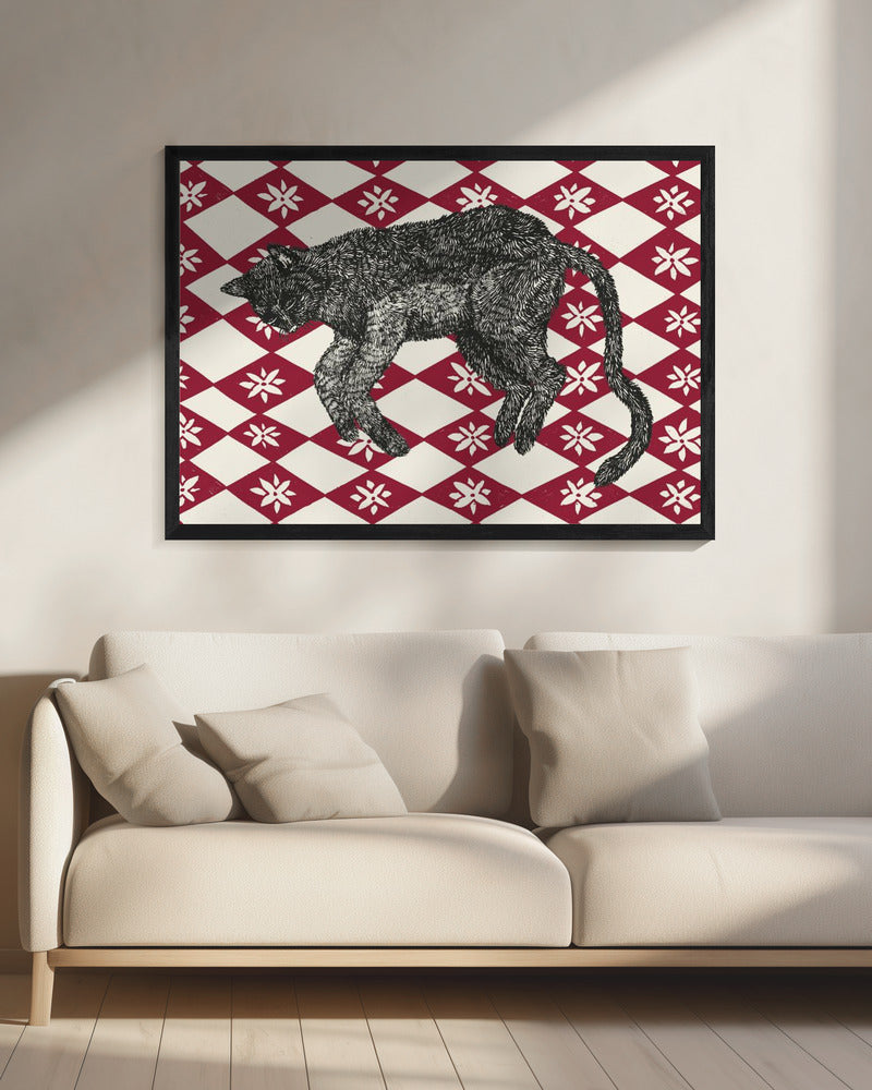 Slapende kat I | Canvas