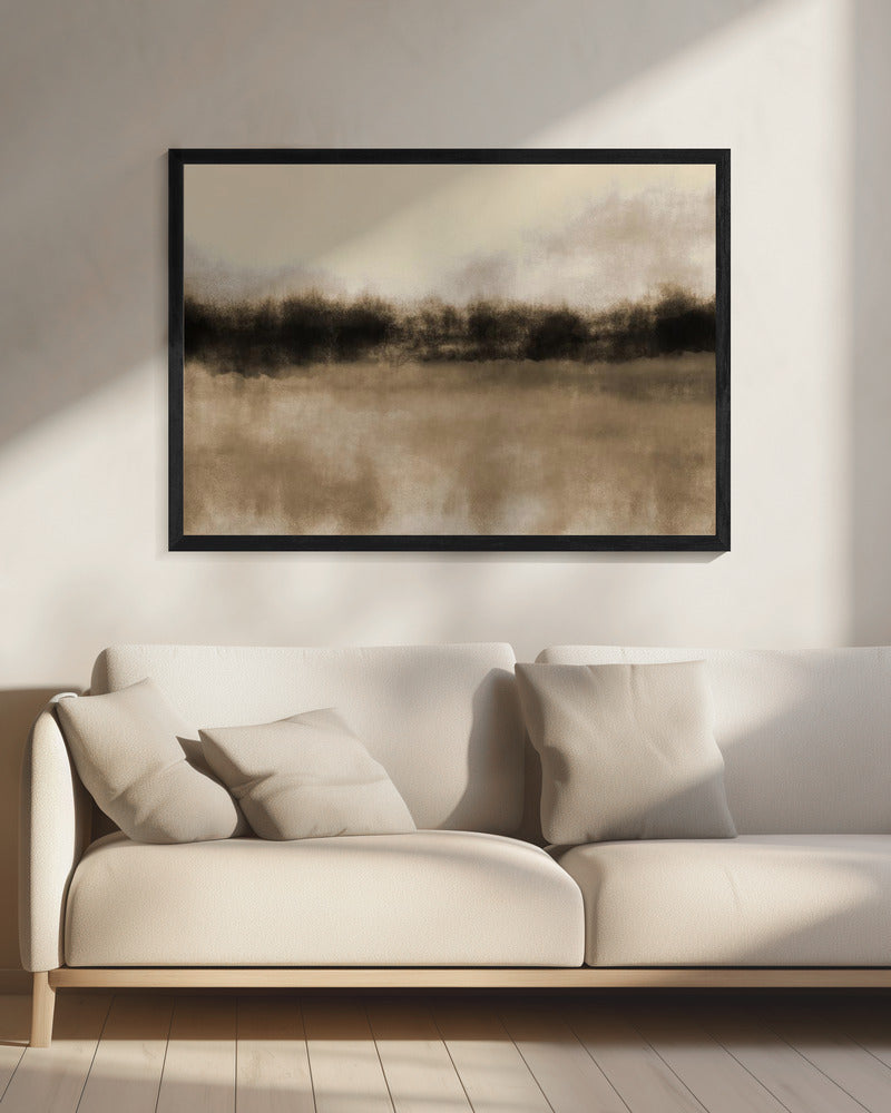 Abstract landschap in aardse tinten. | Canvas