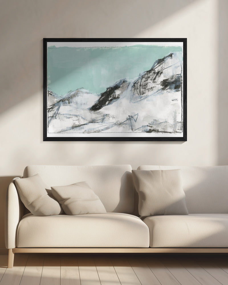 Witte Bergen Print No1 | Canvas