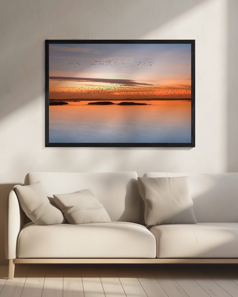 bij zonsondergang | Canvas