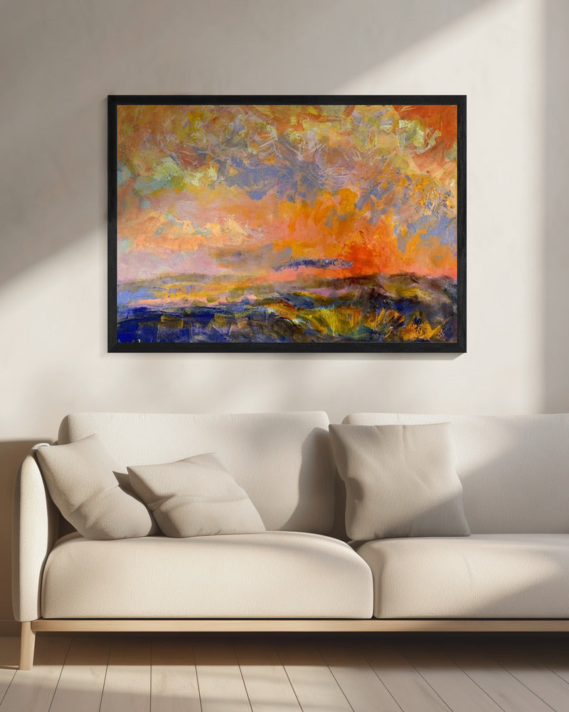 Vurige schemerhemel | Canvas