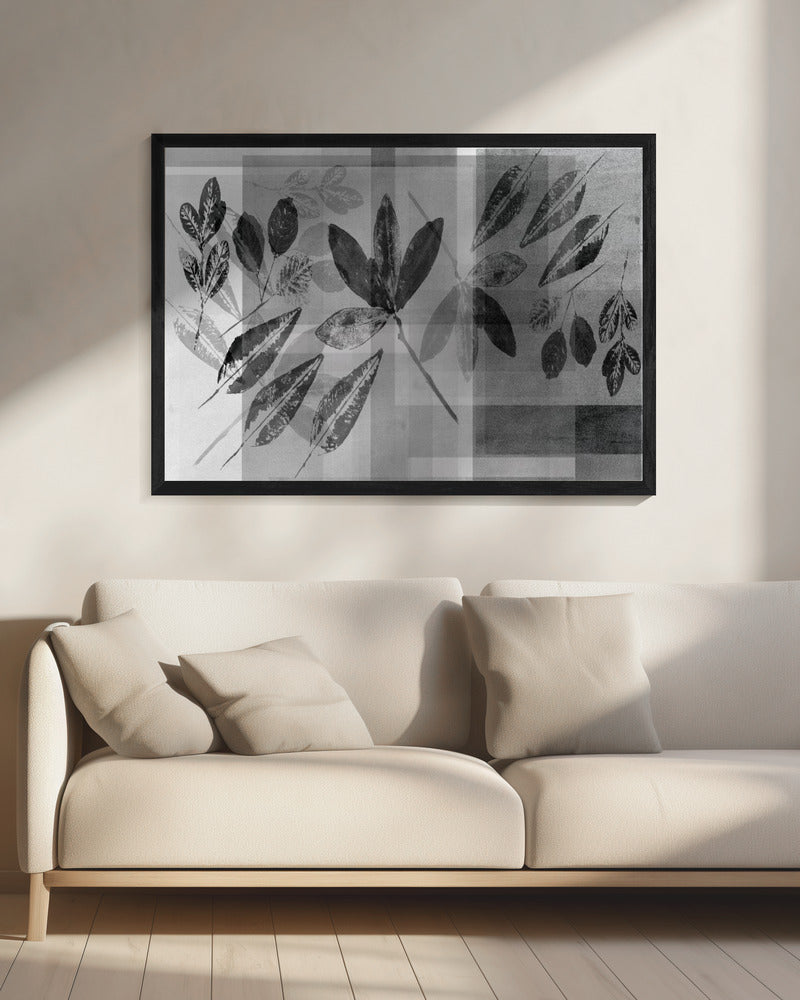 Abstracte botanische afbeeldingen in neutrale tinten | Canvas
