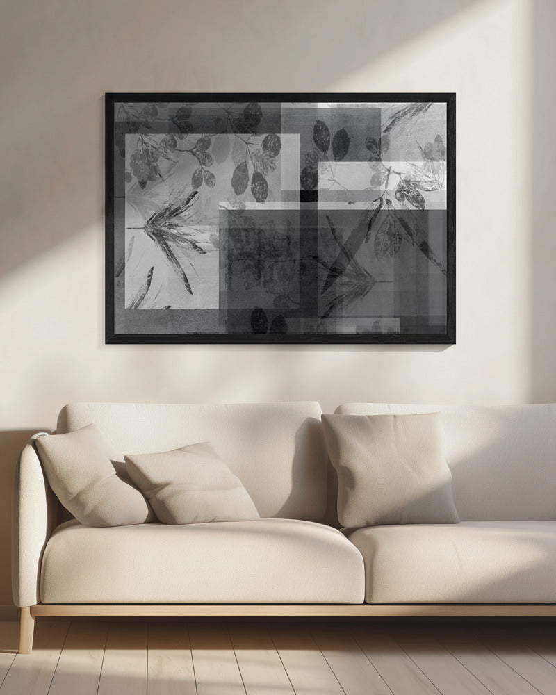 Abstracte botanische afbeeldingen in neutrale tinten | Canvas