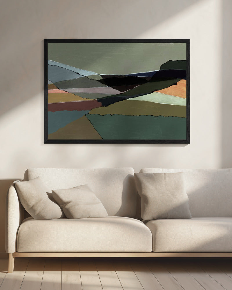 Ingetogen landschap | Canvas