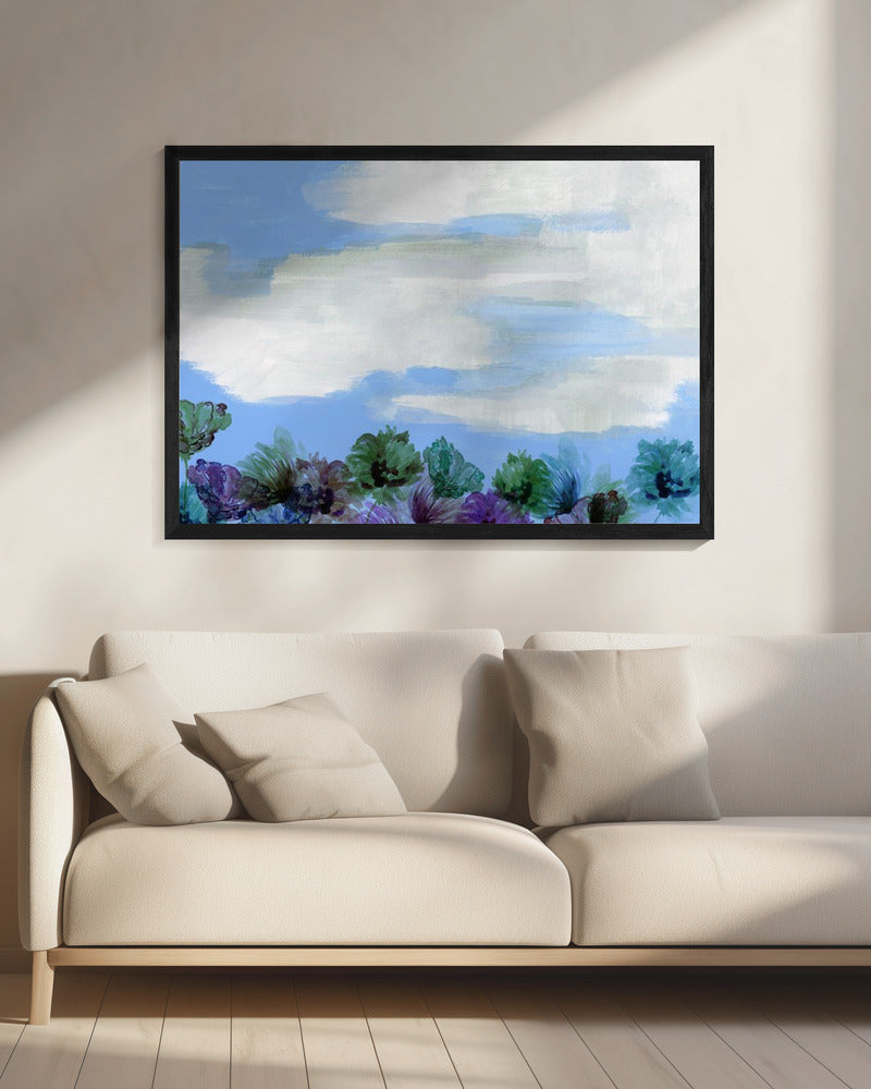 Fluisterende wilde bloemenlucht | Canvas